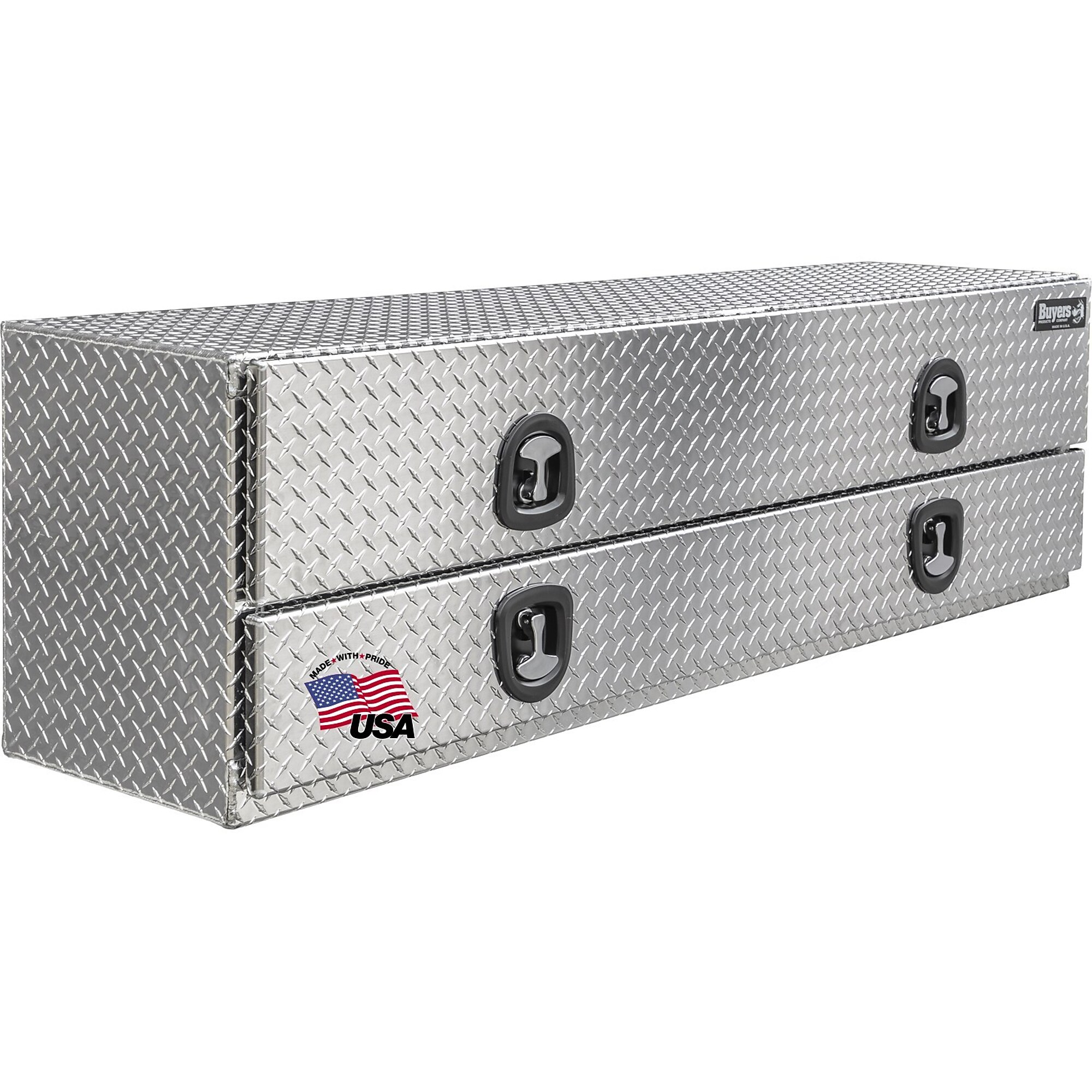 Buyers Products 21x18x96 Inch Diamond Tread Aluminum Heavy-Duty Flatbed Contractor With Lower Door ,Model# 1701593